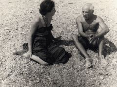 Ida Pozner et Pablo Picasso, Collioure, 1954.